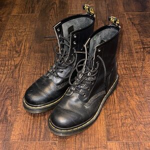 Dr. Martens Black Leather Lace-Up Boots